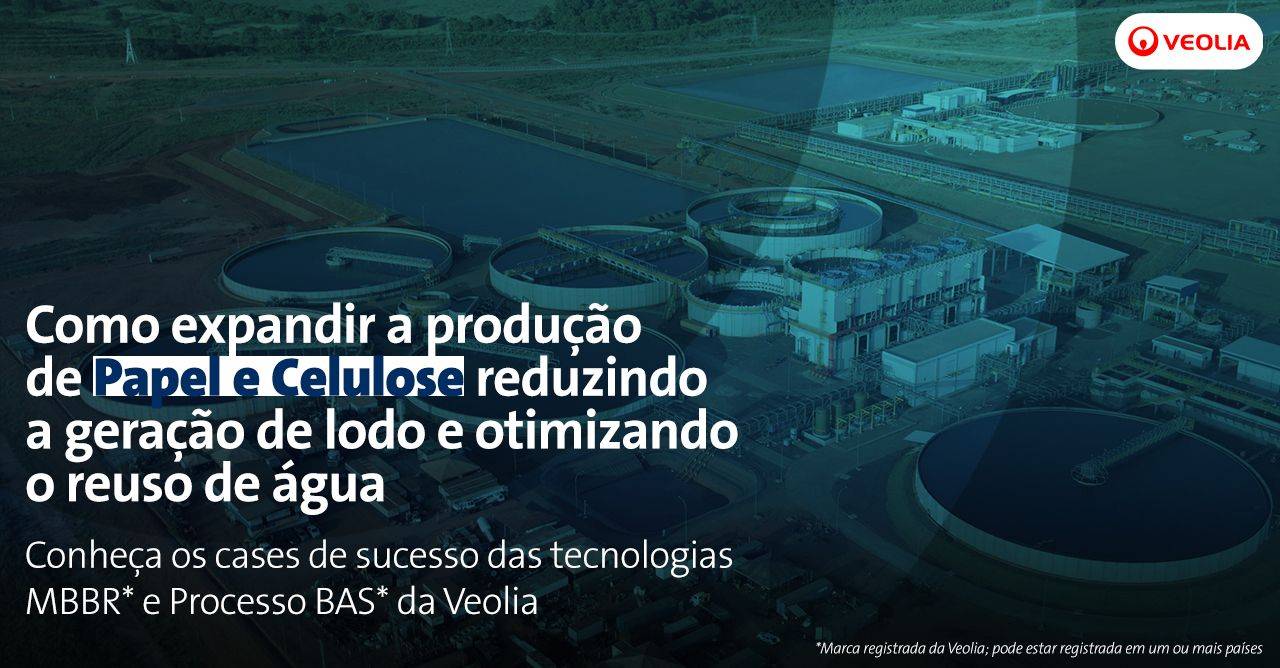 Tecnologia MBBR e processo BAS em papel e celulose: eficiência e reúso