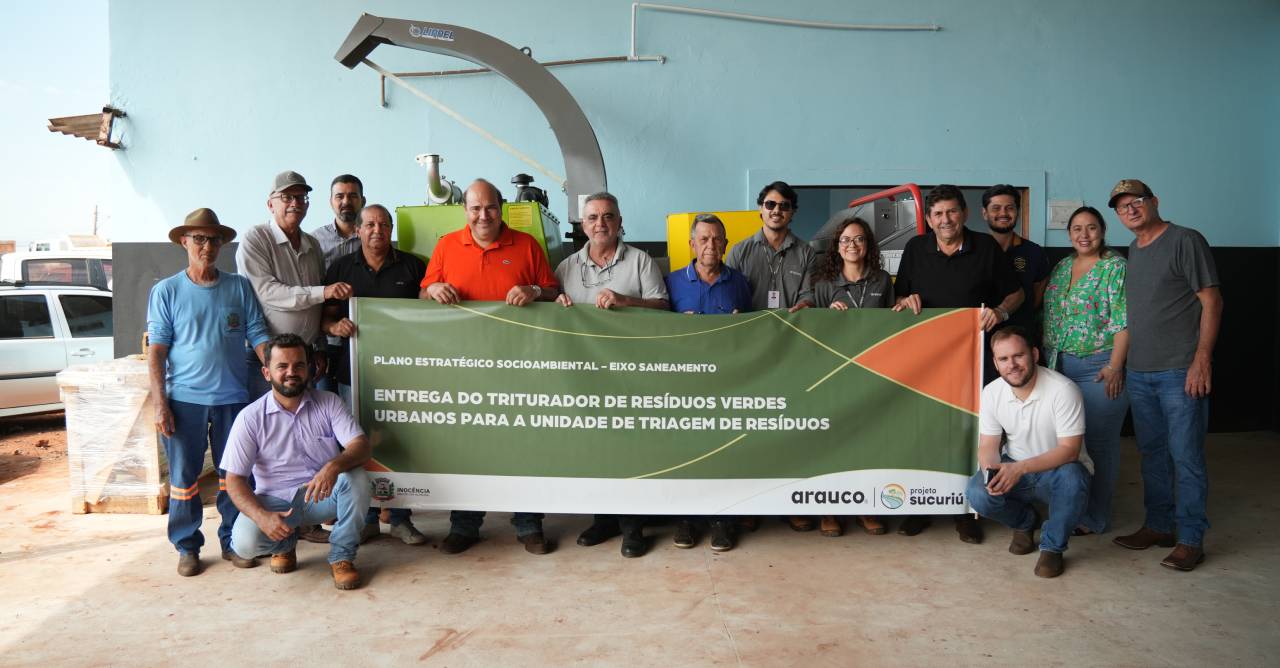 Arauco investe R$ 1 milhão em equipamentos para coleta seletiva em Inocência (MS)